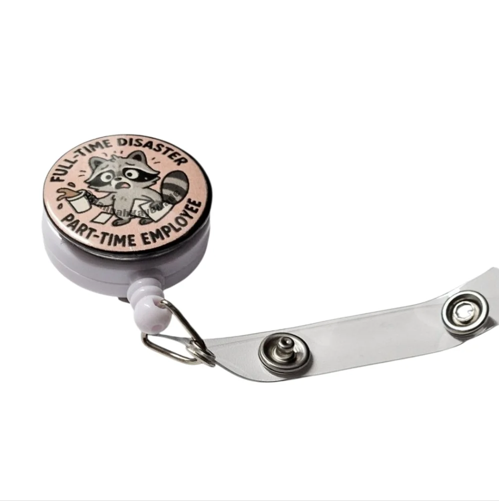 Handmade Full-Time Disaster Badge Reel – Retractable ID Holder